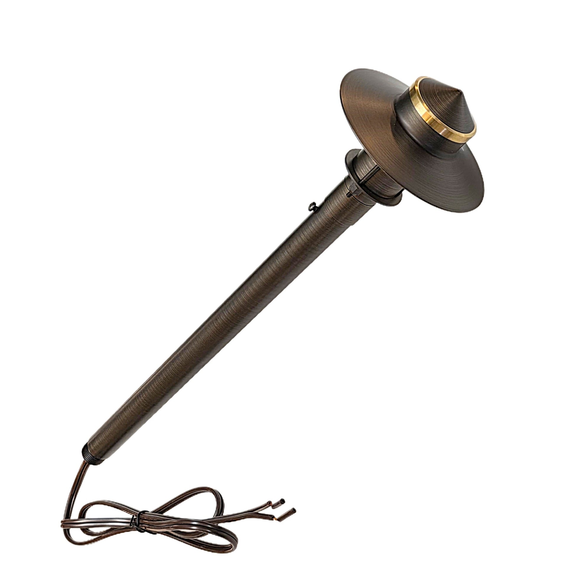 Sable Cast Brass Adjustable Path Light Outdoor Landscape Lighting by Lumiere Lighting