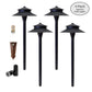 4 Pack Spectra Solid Brass Low Voltage Pathway Lights by Lumiere Lighting