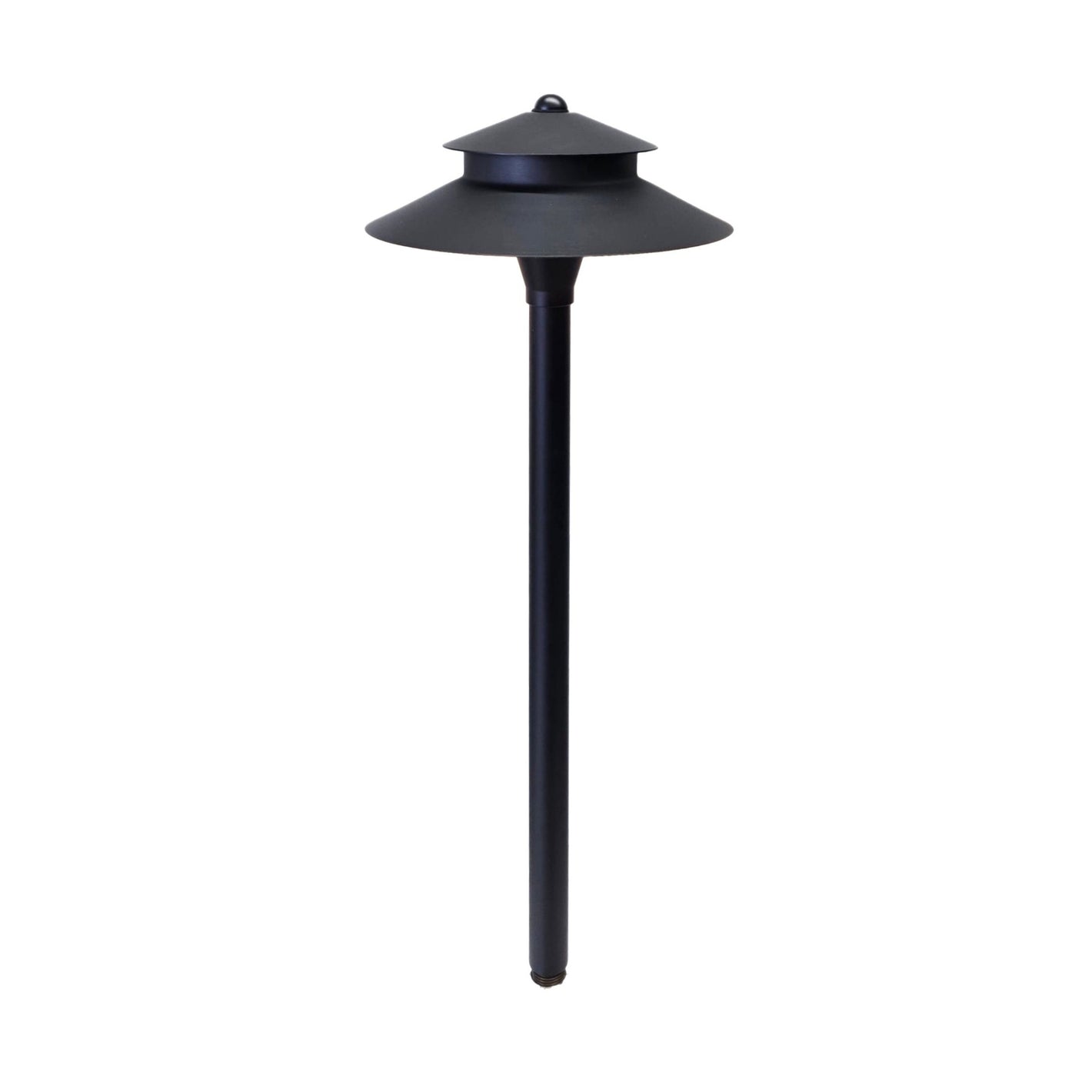 Spectra Solid Brass  Two Tiered Pathway Light (Black/Antique Bronze)