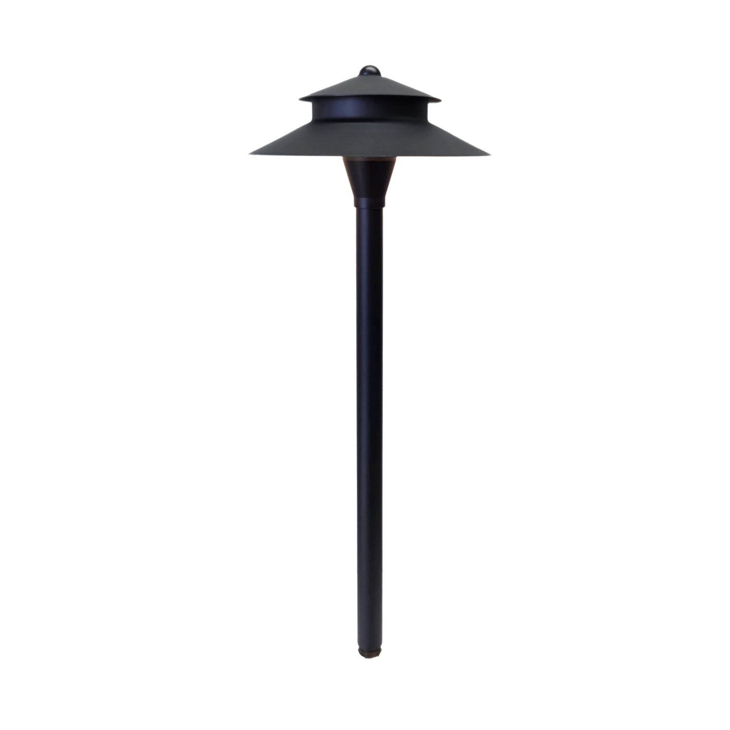 Noir Spectra - Black Solid Brass Two Tiered Pathway Light