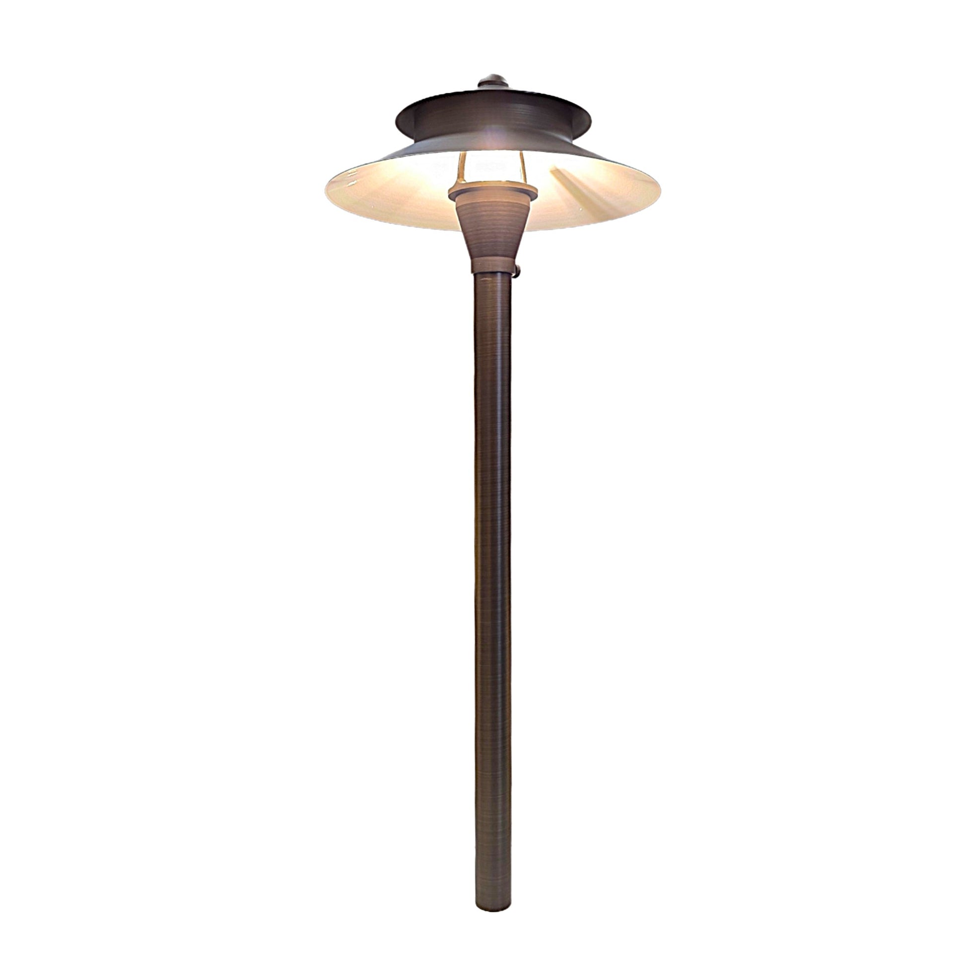 Spectra Solid Brass Two Tiered Path Light Outdoor Landscape Lighting by Lumiere Lighting
