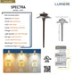 4 Pack Spectra Solid Brass Low Voltage Pathway Lights