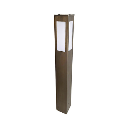 Tour Solid Brass Craftsman Bollard Pathway Light