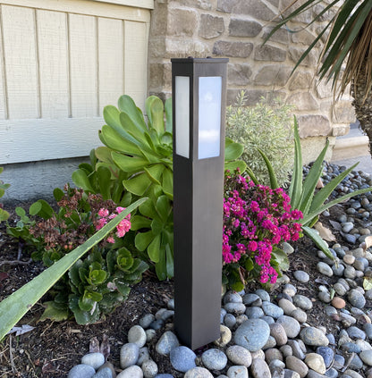 Tour Solid Brass Bollard Craftsman Pathway Light 120V