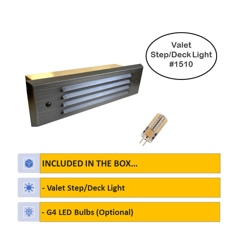 Valet LED Solid Brass Step & Deck Light Natural Bronze