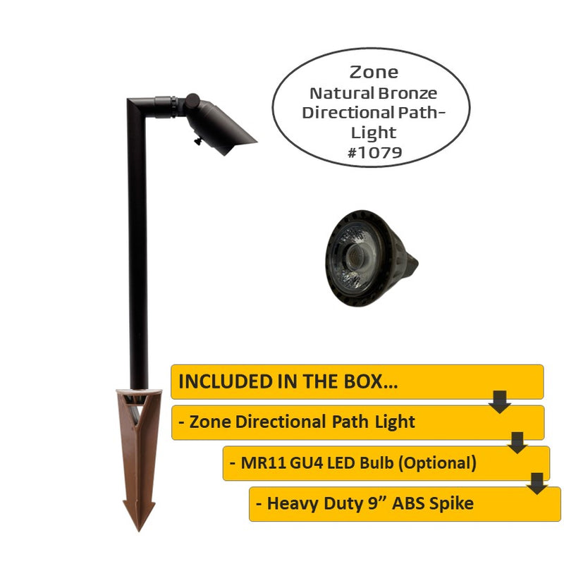 Zone Solid Brass Directional Pathway Light / Landscape Lighting