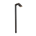 Zone Solid Brass Directional Path Light on a tall post with adjustable head
