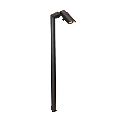 Zone Solid Brass Directional Path Light on a tall post with adjustable head