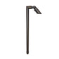 Zone Solid Brass Directional Path Light on a tall post with angled bronze head