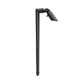 Zone Solid Brass Directional Path Light on a stake with adjustable head for focused outdoor lighting.
