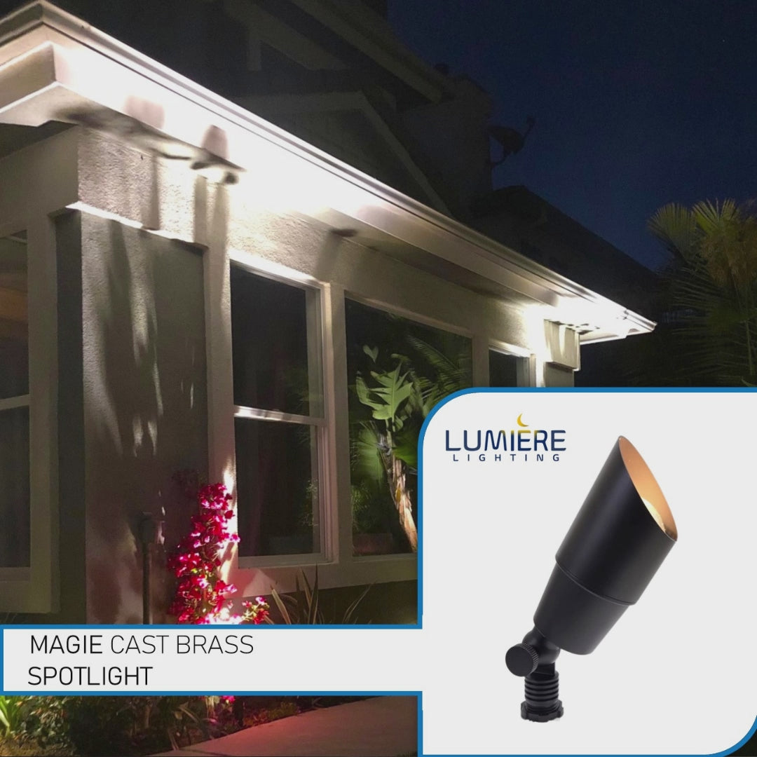 Magie Cast Brass Dark Bronze Outdoor Spot Lights 6 Pack