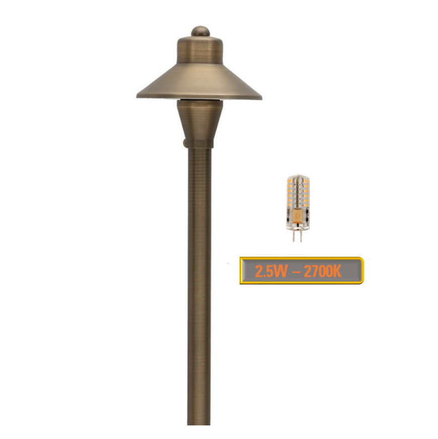Abajour Solid Brass Path & Area Light - Low Voltage Landscape Lighting - Lumiere Lighting