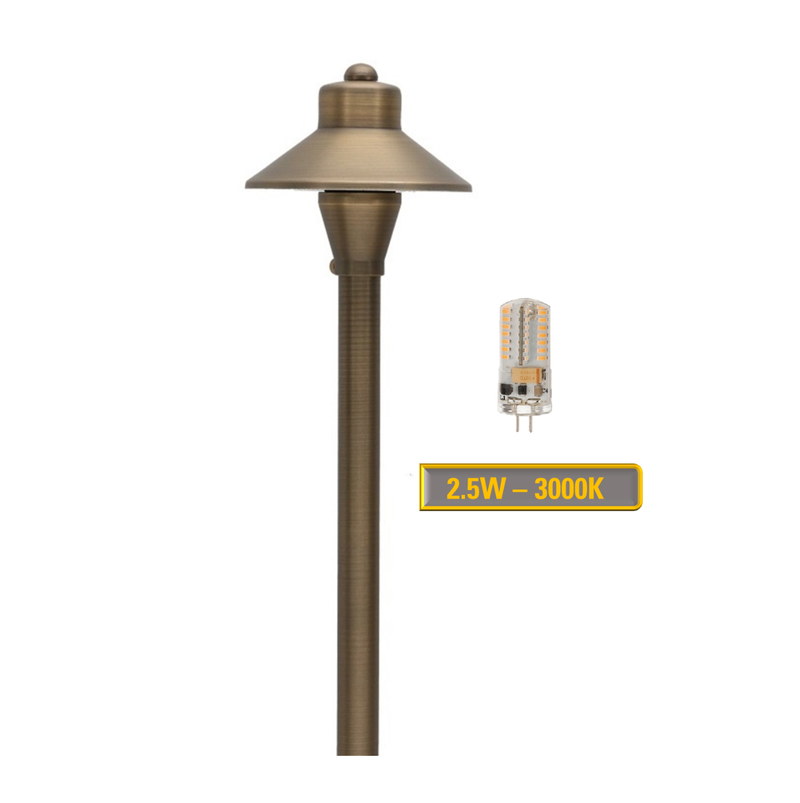 Abajour Solid Brass Path & Area Light - Low Voltage Landscape Lighting - Lumiere Lighting