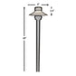 6 Pack Calypso Solid Cast Brass Pathway Light - Professional Landscape Lighting - Lumiere Lighting