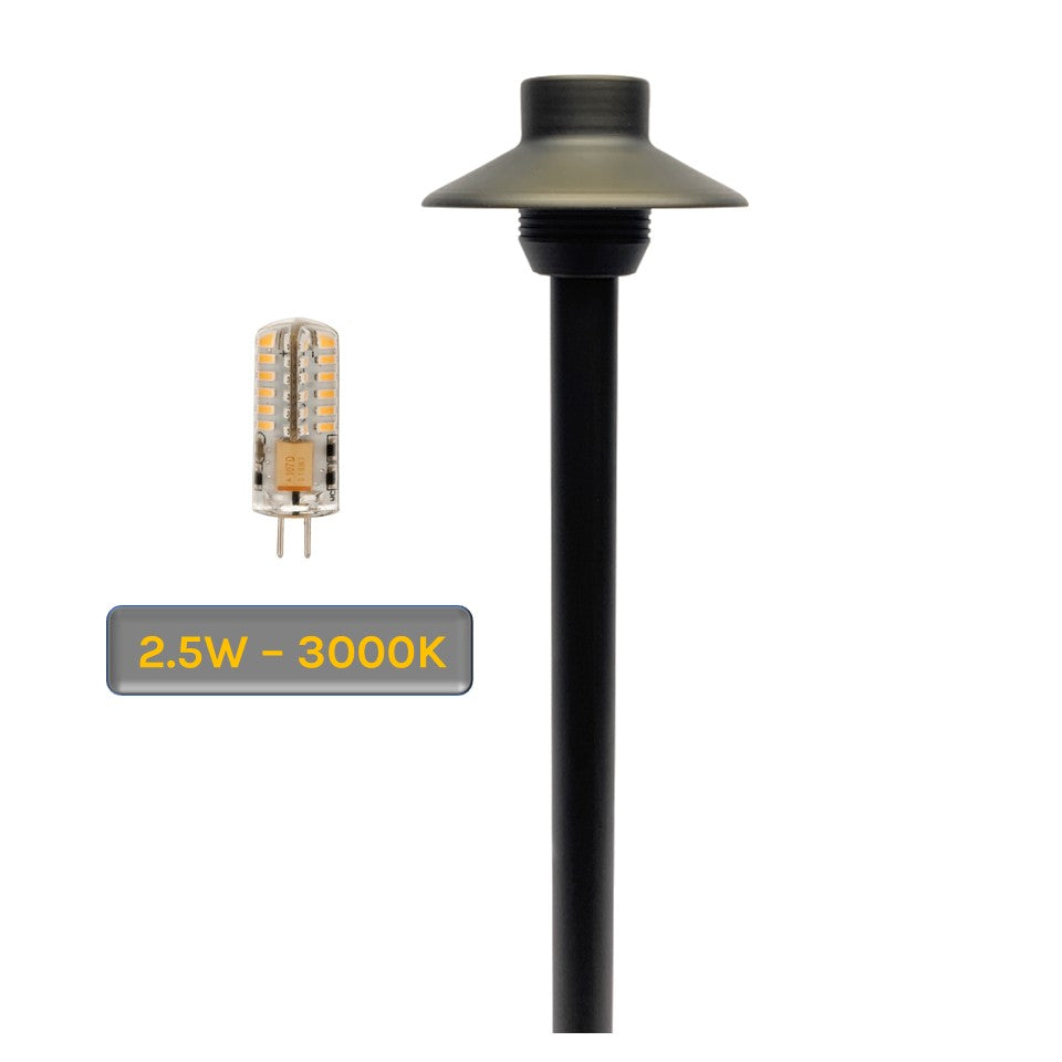 6 Pack Calypso Solid Cast Brass Pathway Light - Professional Landscape Lighting - Lumiere Lighting
