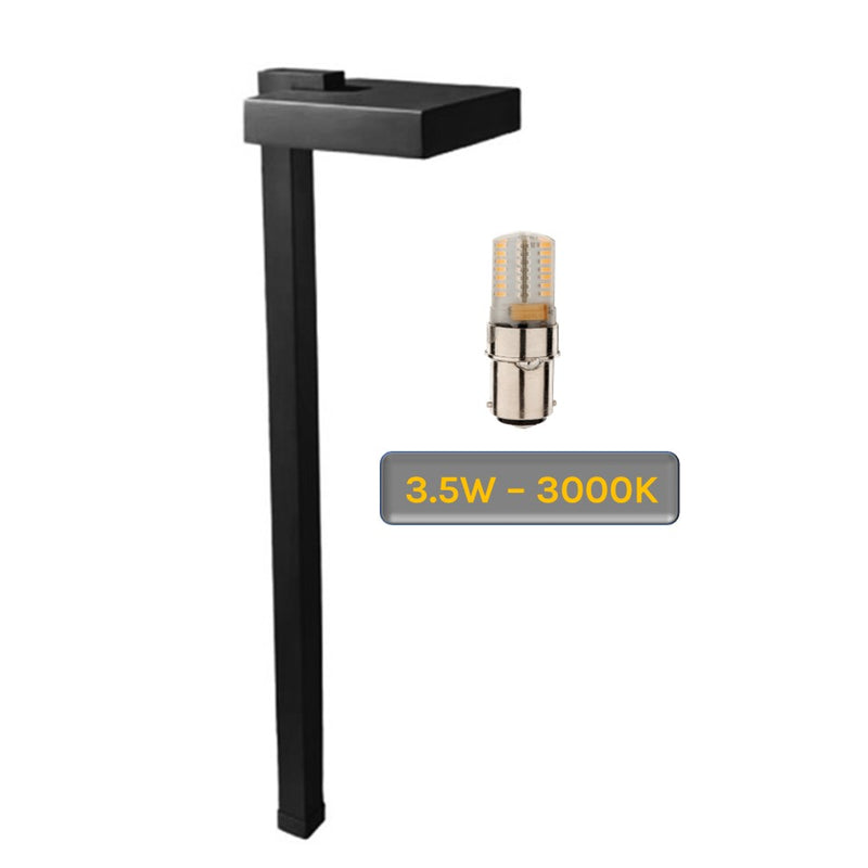 Carre Contemporary Solid Brass Outdoor Path & Area Light - Lumiere Lighting