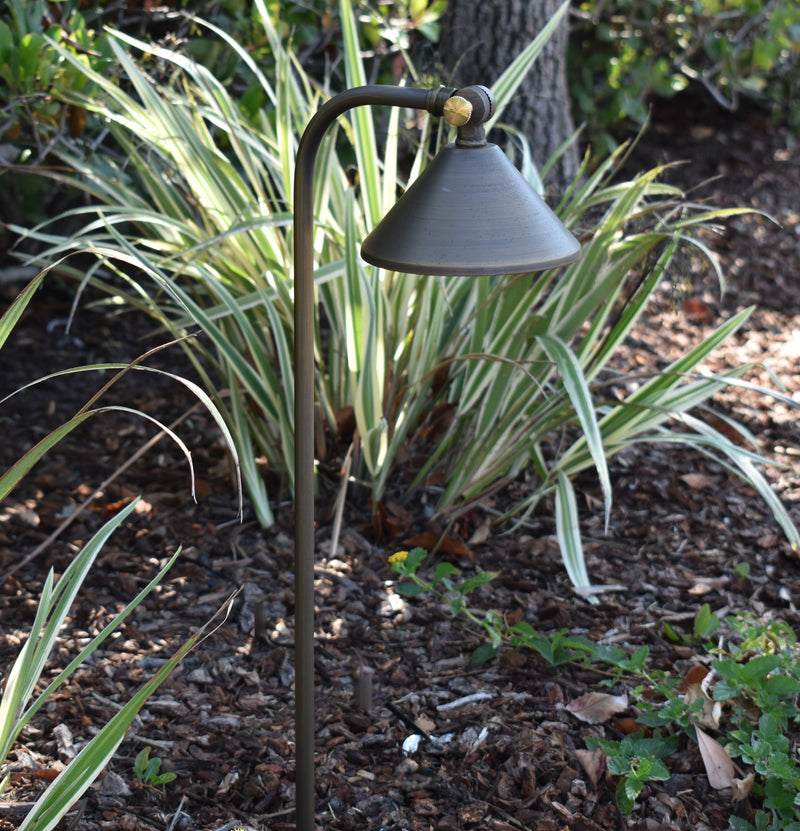 Casquette Solid Brass Directional Path Light - Low Voltage Landscape Lighting - Lumiere Lighting
