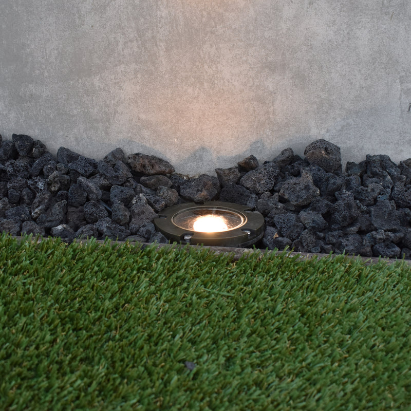 Noir Palomer Solid Brass Adjustable In-Ground Light - Outdoor Landscape Lighting - Lumiere Lighting