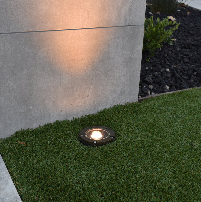 Noir Palomer Solid Brass Adjustable In-Ground Light - Outdoor Landscape Lighting - Lumiere Lighting