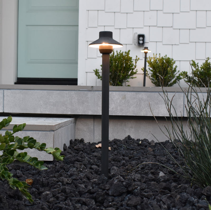 Calypso Solid Cast Brass Path & Area Light - Landscape Lighting - Lumiere Lighting