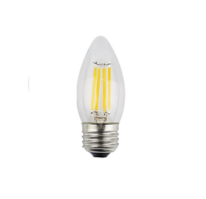 E26 Medium Base 12V LED Bulb Dimmable Torpedo Filament 4W Warm White 2700K - Lumiere Lighting