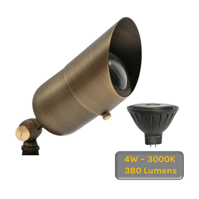 Elysee Solid Brass Accent Spot Light Outdoor Landscape Lighting - Lumiere Lighting