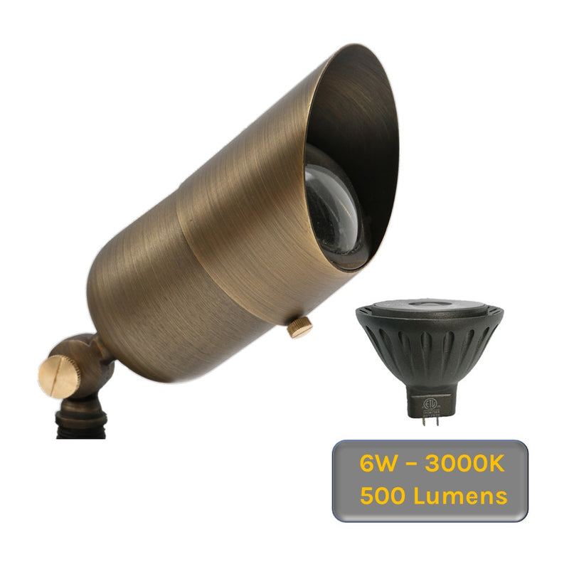 Elysee Solid Brass Accent Spot Light Outdoor Landscape Lighting - Lumiere Lighting