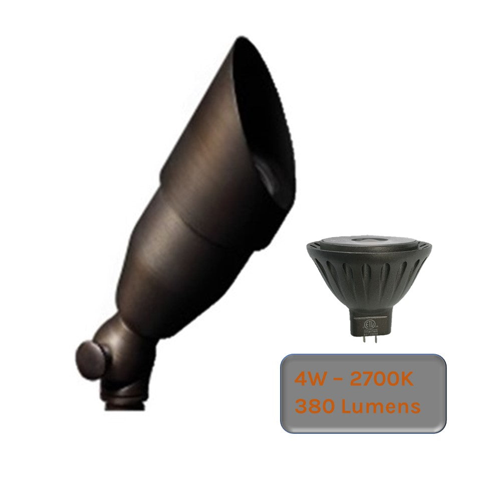 Finesse Solid Cast Brass Accent Spot Light-Outdoor Landscape Lighting - Lumiere Lighting