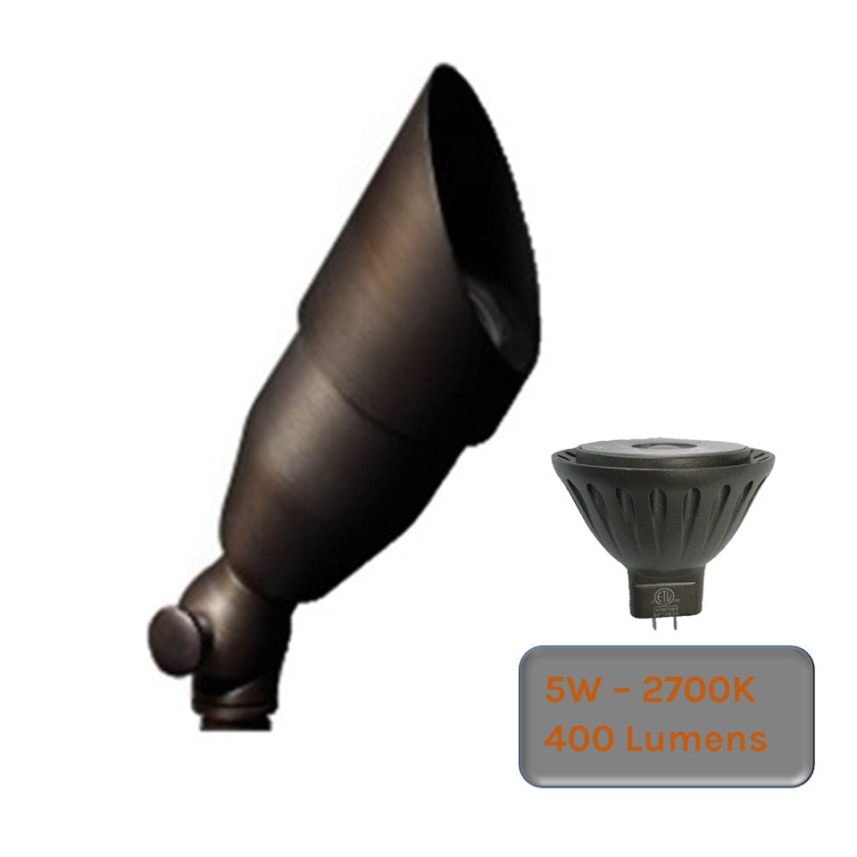 Finesse Solid Cast Brass Accent Spot Light-Outdoor Landscape Lighting - Lumiere Lighting