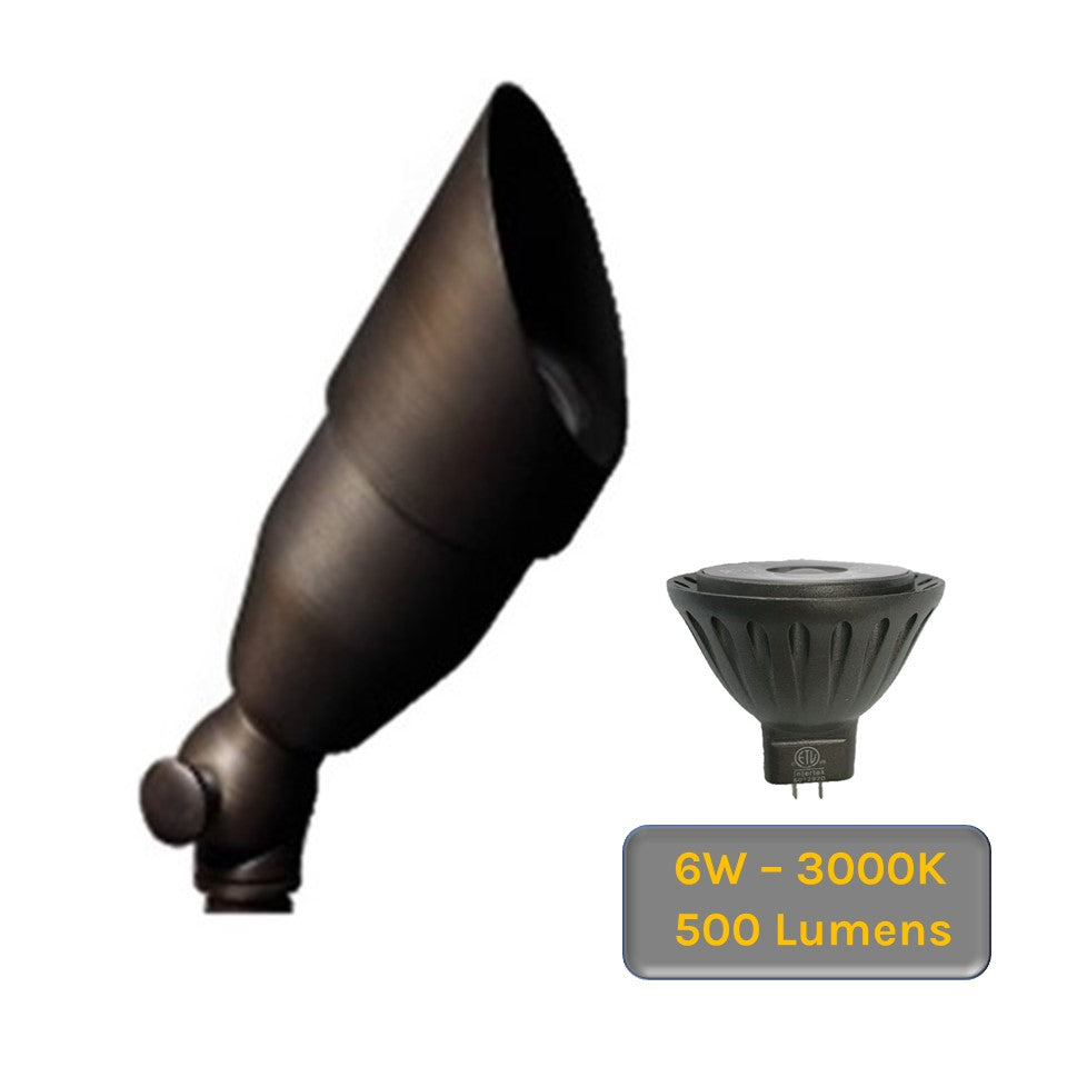 Finesse Solid Cast Brass Accent Spot Light-Outdoor Landscape Lighting - Lumiere Lighting