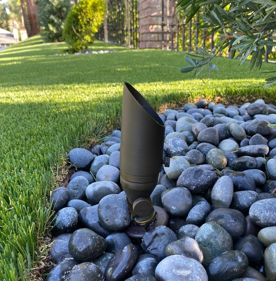 Ivoire Solid Cast Brass Accent Spot Light - Outdoor Landscape lighting - Lumiere Lighting