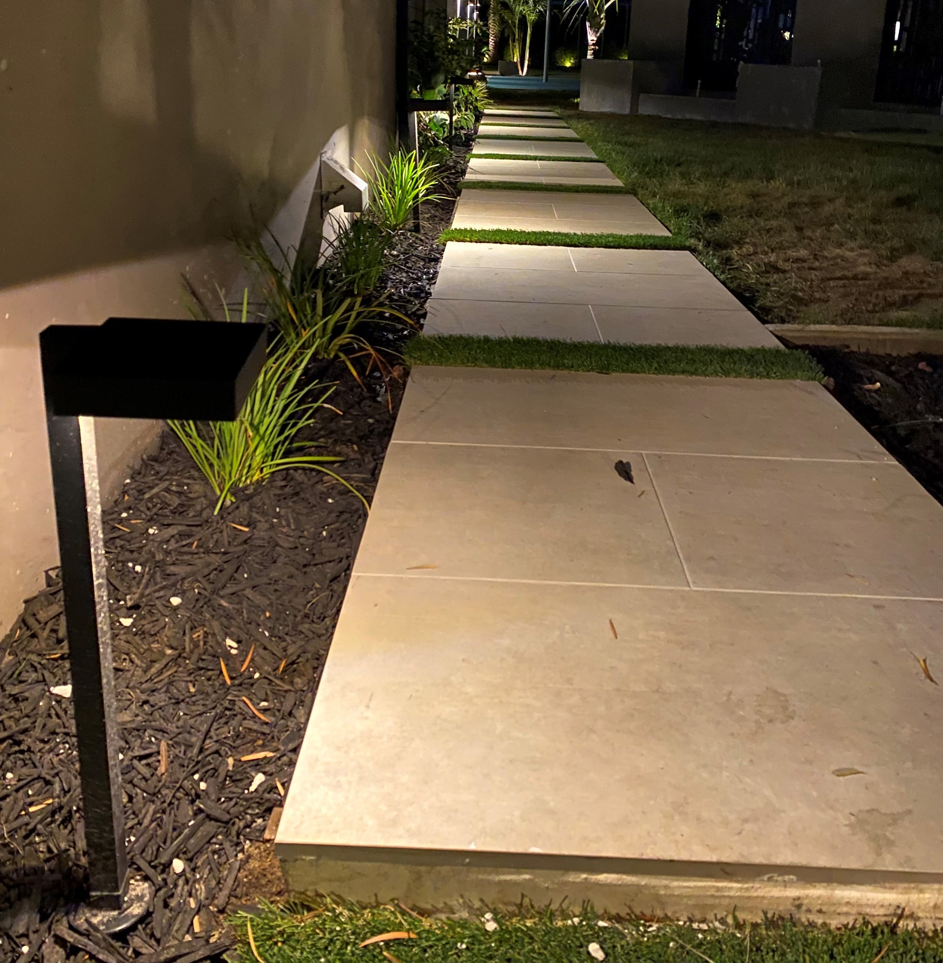 Carre Contemporary Solid Brass Outdoor Path & Area Light - Lumiere Lighting