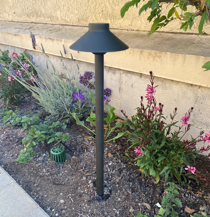 Solid Brass Low Voltage Outdoor Landscape Light Pathway & Spot Combo X
