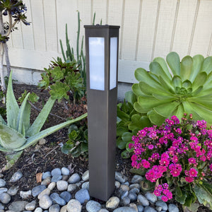 Tour Solid Brass Craftsman Bollard Pathway Light