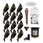 12 Pack Elysee Solid Brass Directional Spot Light Natural Bronze