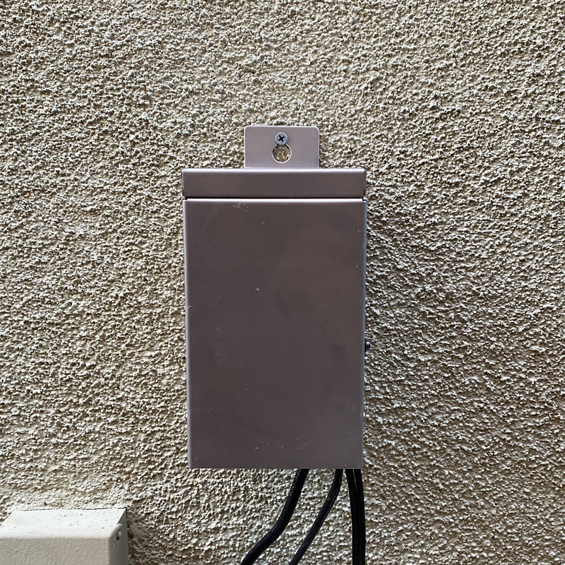 75W Low Voltage Transformer Stainless Steel, Multi-Tap With Timer & Photocell Build-In