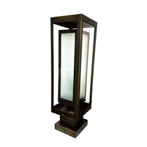 Monaco Solid Brass Craftsman Column Mount Pilaster Lantern Light