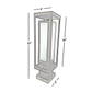 Monaco Solid Brass Craftsman Column Mount Pilaster Lantern Light