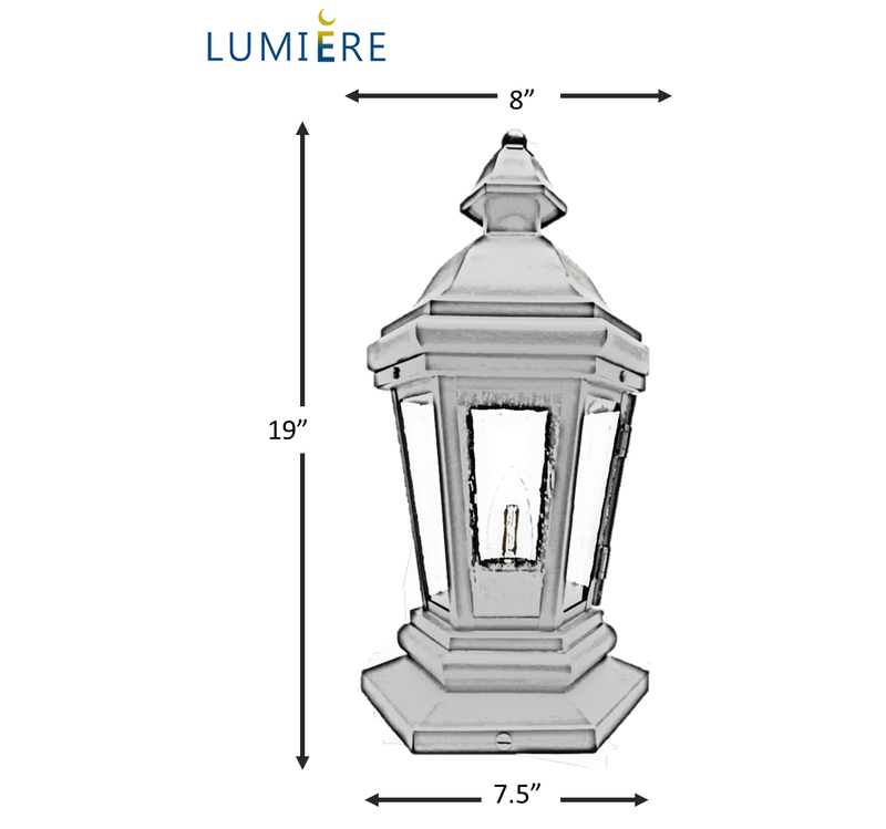 Normandie Solid Brass Craftsman Column Mount Pilaster Lantern Outdoor Lighting - Lumiere Lighting