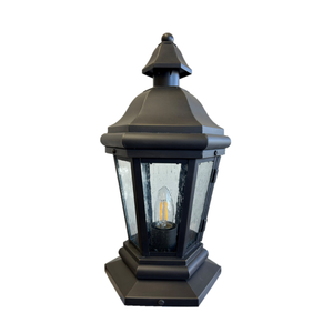 Normandie Solid Brass Craftsman Column Mount Pilaster Lantern Light