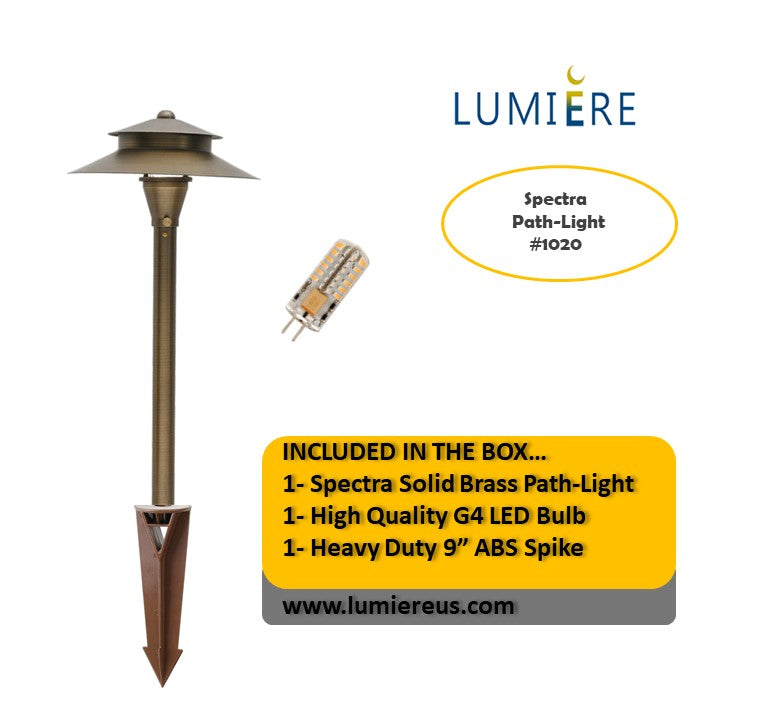 COMBO VII - Solid Cast Brass Outdoor Landscape Pathway & Spot Lighting - Lumiere Lighting