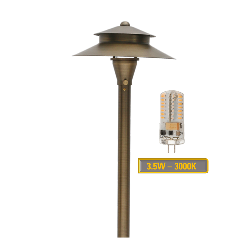 Spectra Solid Brass Spread Pathway Outdoor Landscape Lighting - Lumiere Lighting