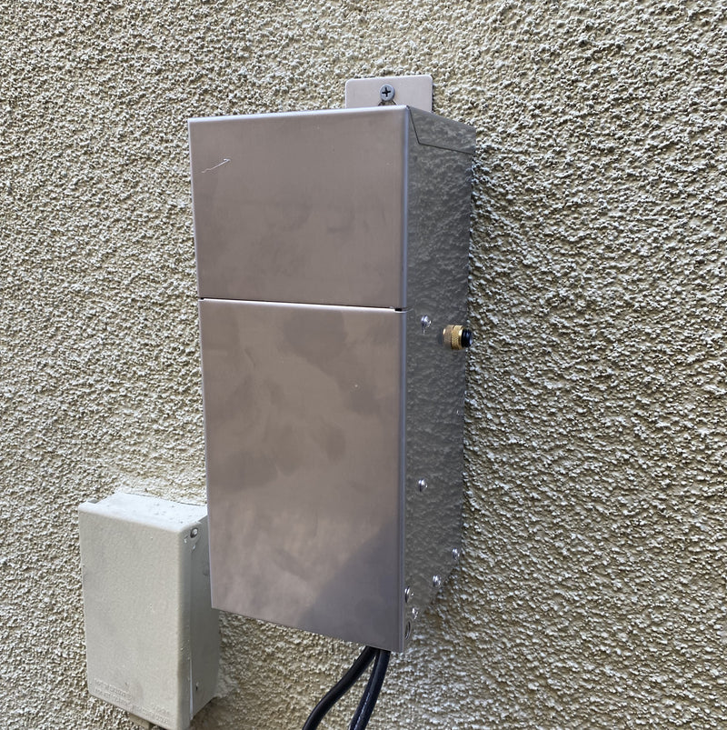 300W Low Voltage Transformer Stainless Steel, Multi-Tap With Timer & Photocell Build-In