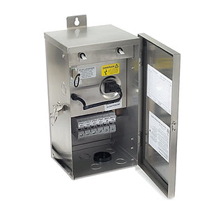 600W Heavy-duty Stainless Steel Multi-Tap Low Voltage Transformer for Landscape Lighting