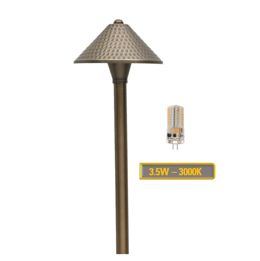Versaille Solid Brass Hammered Path & Area  Light | Outdoor Landscape Lighting - Lumiere Lighting
