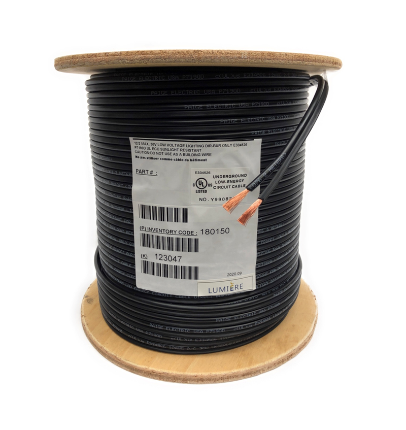 Low Voltage 12 2 100Ft Direct Burial Copper Wire Cable Outdoor Lands