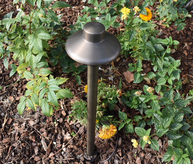 Capuchon Cast Solid Brass Path & Area Light - Outdoor Low Voltage Landscape Lighting - Lumiere Lighting