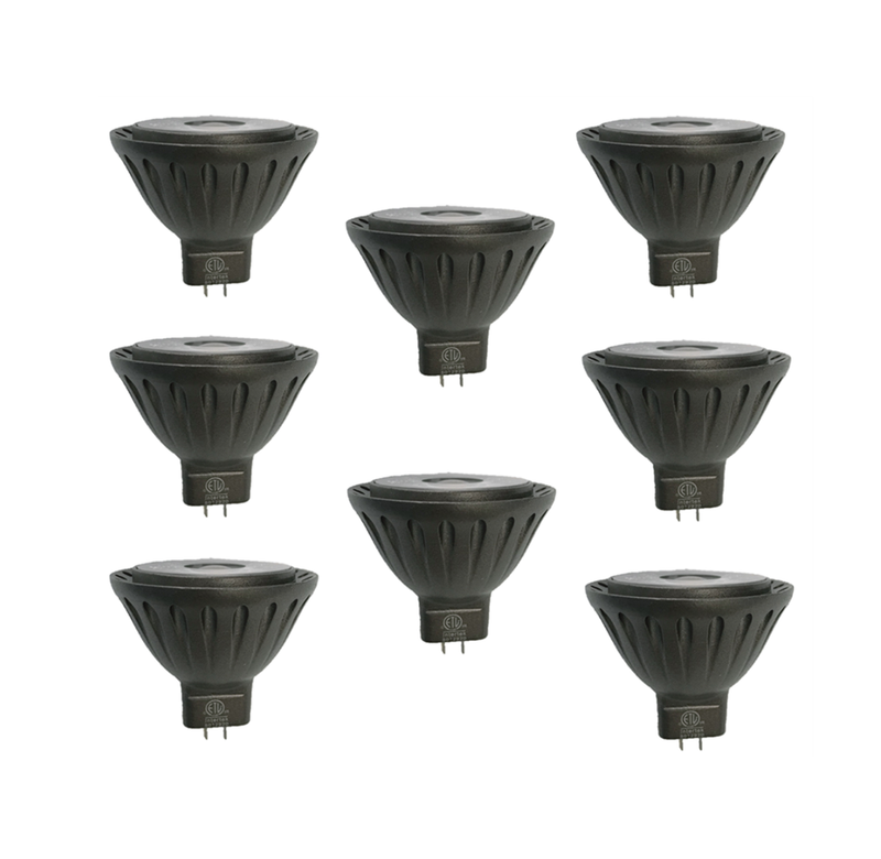8 Pack 4W LED MR16 2700K Soft Warm White 36° Dimmable 12V AC/DC - Lumiere Lighting